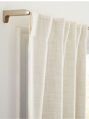 West Elm Crossweave Blackout Curtain Natural Canvas 48x84